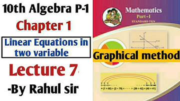 10th Maths P-1 Algebra | Chapter 1 Linear Equations in 2 variables | Lecture 7 | Maharashtra Board