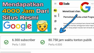 Cara Menambah 4000 Jam Tayang Dan 1000 Subscriber - Situs Google 2020