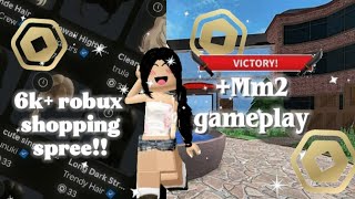 6k robux shopping spree Mm2 Montage first btw