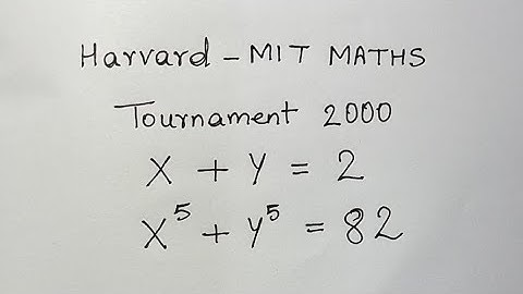 Harvard MIT Maths Tournament 2000 | Solving system of equations