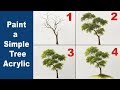DEMO :  Paint a Simple Tree - Acrylic Painting lesson
