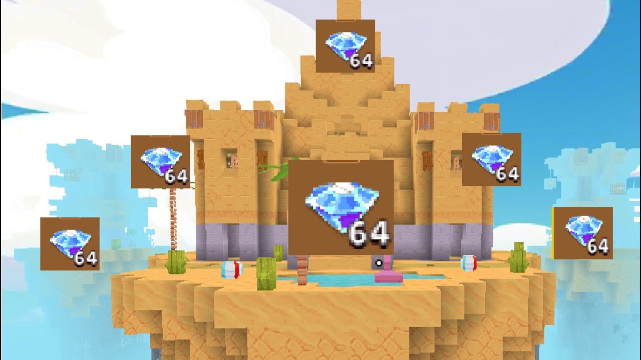 I have 53 diamonds💎in skywars mode in minefun io