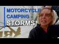 MOTORCYCLE CAMPING IN STORMY WEATHER !  #REITent #Motocamping (S2 EP25)