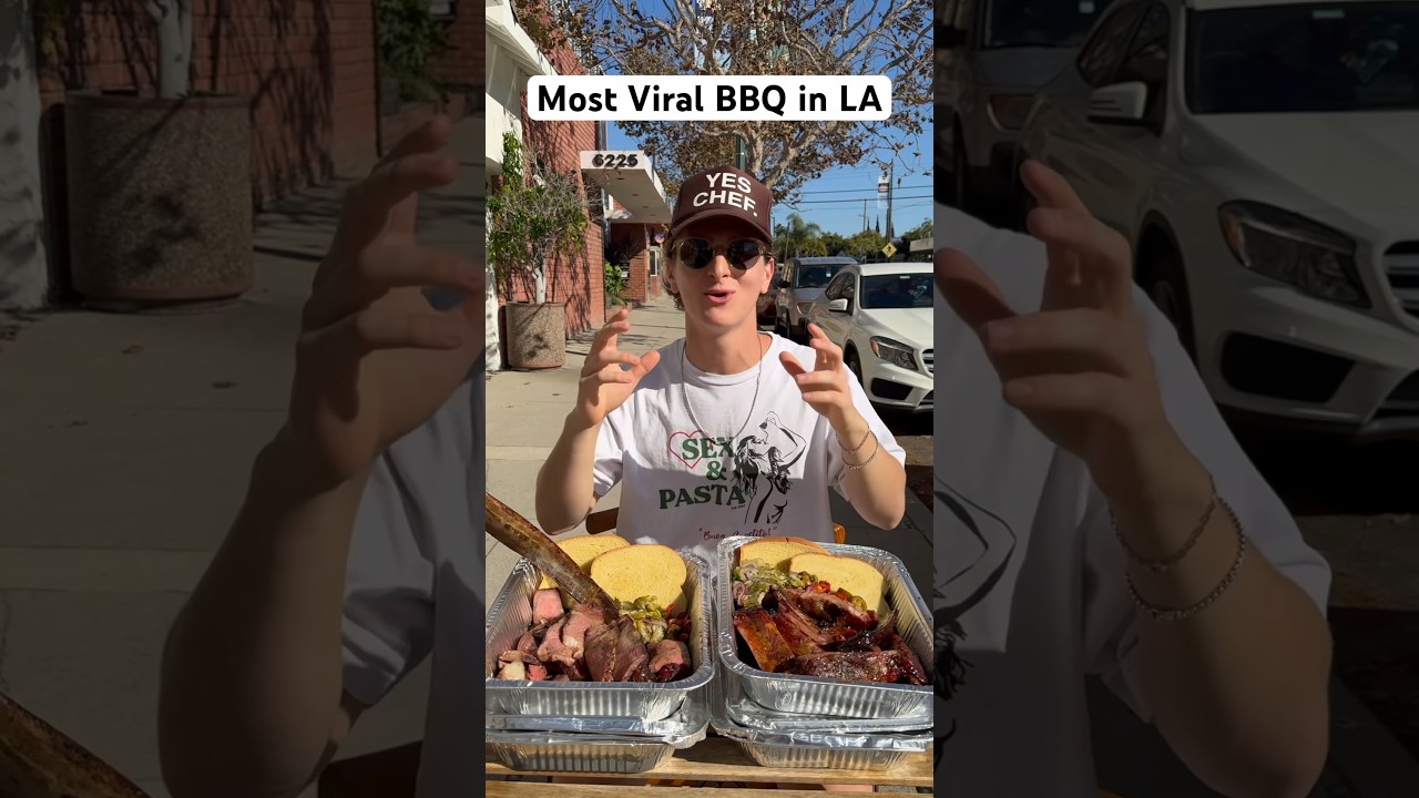 Trying the most viral BBQ in LA 📍APL BBQ - should we drop a part 2? #bbq #barbecue #steak #foodie