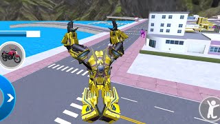 Dino Robot Bike Transform War Robot Dinosaur Games #02 - Android Robot Gameplay screenshot 2