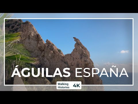 4K Walking Tour Aguilas, Espana | Pico de la Aguilica - Puerto | Murcia Spain Beach Walk