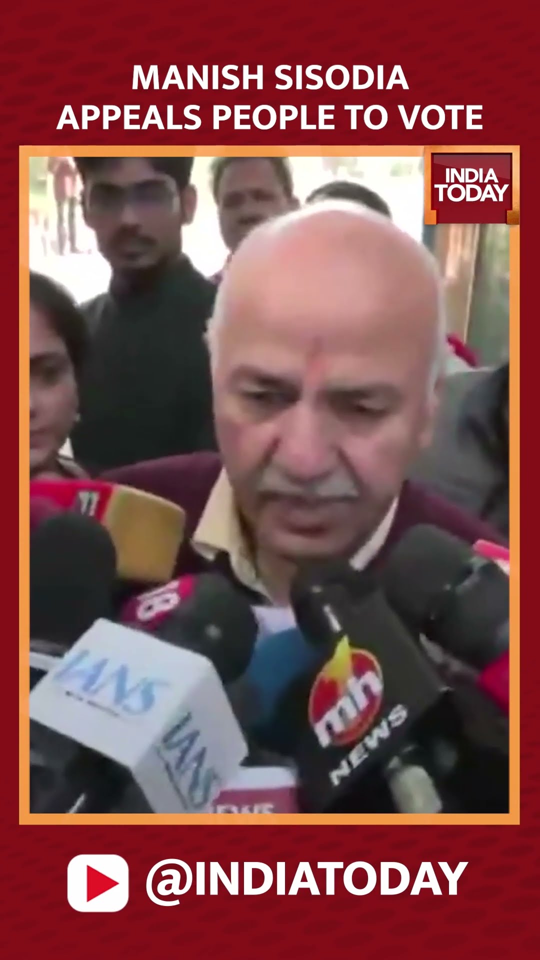 AAP Leader Manish Sisodia Appeals People To Vote | Delhi Elections 2025 | #shorts #manishsisodia