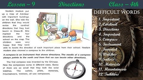 L-9 (Directions) class 4th S.st. DAV school Lesson explanation & D/words | We and our world 🌍 | KLWP