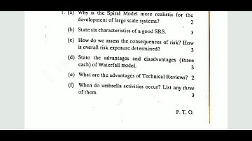 Software Engineering||B.Sc. (H) Computer Science||Previous year Question paper 2018