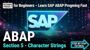 SAP ABAP Programming For Beginners - Section 5 - Character Strings