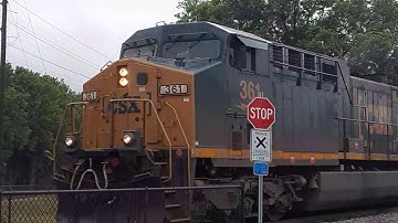 CSX LOCAL F-797 GE CW44AC 361 SWITCHING GREENVILLE SMALL YARD.(1)