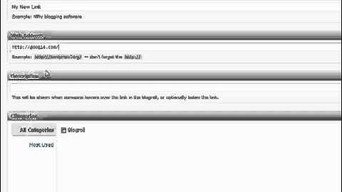 Wordpress Tutorial For Beginners Part 6 - Links