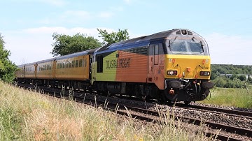 67023 & 67027 pass Worksop working Derby RTC to Derby RTC