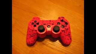 Custom PS3 Controller (Neon Pink with Black Splatter)