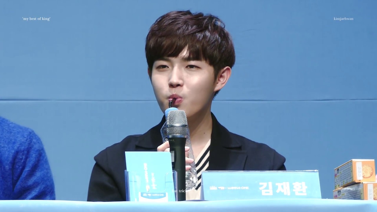 180111 요하이 팬사인회 물마시는 재환이 모음♡