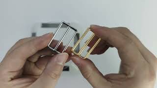 Carosung Wholesale Stainless Steel Rectangle Ring Buckle Bag Webbing Belt Slide Adjusters