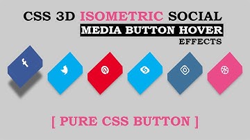 CSS 3D Layered Social Media Button Hover Effects | FontAwesome Icon | 2020