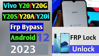All Vivo FRP Bypass 2022  Vivo Y20Y20GY20AY20SY20I Google Account Unlock Android 12