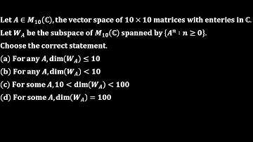 csir net dec 2016 linear algebra dimension of vector space