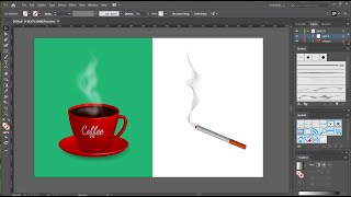 Кисть Дым/Пар для Иллюстратора и 3Д кофе на скорую руку
