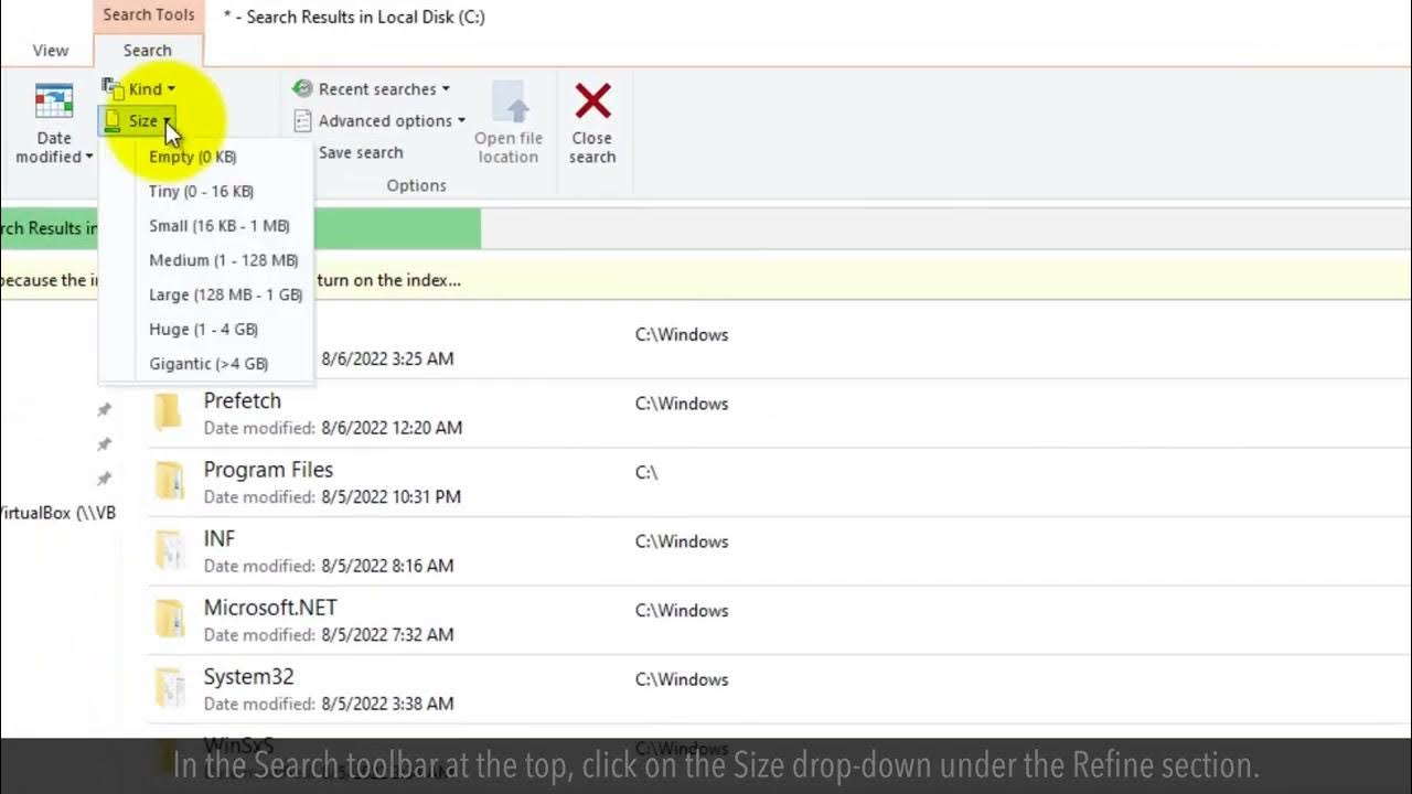 How to Find the Largest Files in Windows 10 YouTube