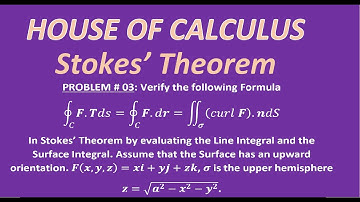 Multivariable Calculus: Ex # 15.8 Q # 3 Stokes Theorem Surface Integral