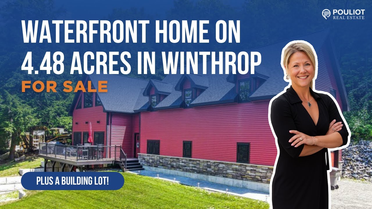 Waterfront New Build with 4.48 Acres Maine Real Estate Winthrop