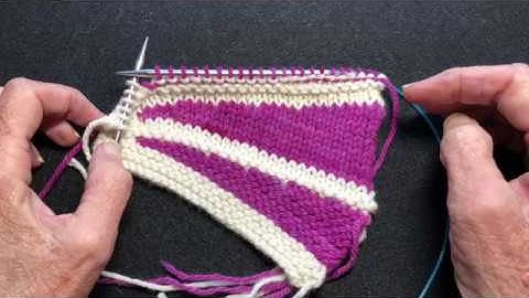 Short Rows in Rev St st, a Comparison