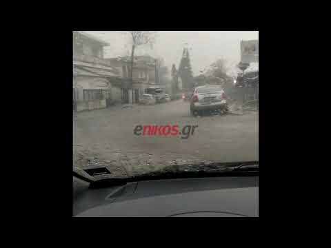 enikos.gr -Ποτάμι οι δρόμοι στην Αργυρούπολη