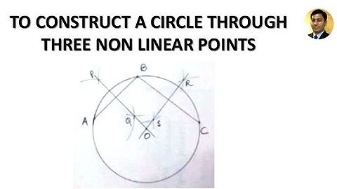Construct a circle through three non linear points | Geometric Construction | Engineering Drawing
