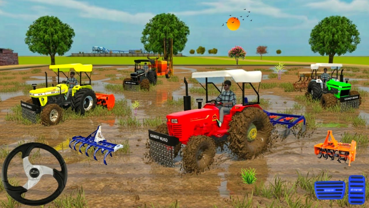 FARMER , SONALIKA , MAHINDRA , DIGITRAC , TRACTOR 🚜, FROM FARMING 🌾 CULTIVATOR 🥭 3D GAM PLAY 