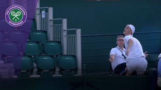 Wimbledon 2017 - Joe Salisbury runs into stands and still wins point