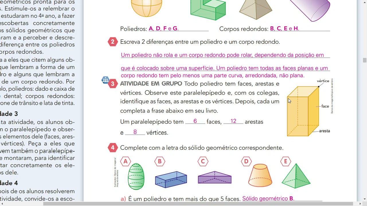 Correção da atividade pág 34 e 35 