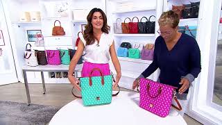 Dooney & Bourke Gretta Coated Cotton Editor's Tote with Crossbody Strap on QVC