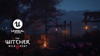 Unreal Engine 5 - The Witcher 3 Cinematic 4k - Beauclair at Night OST