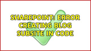 Sharepoint: Error creating blog subsite in code