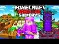 I Survived 500 Days in Hardcore Minecraft... Here's What Happened