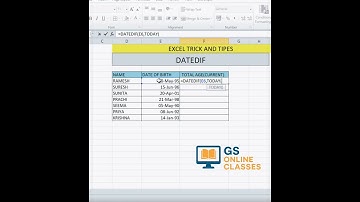 DATEDIF FUNCTION !! EXCEL !! #exceltutorial #shortvideo #viral