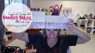 Super Cute Desk Storage with Target Wooden Boxes and Duck Tape!