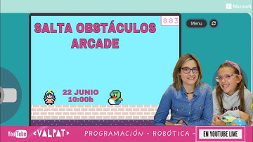 Salta obstáculos ARCADE-MAKECODE. Directos de programación - ValPat