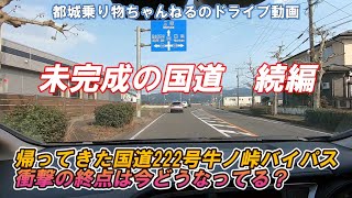 【国道222号】帰ってきた牛ノ峠バイパス 未完の終点は今どうなってる?