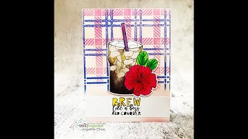 Unity Quick Tip: Plaid Background with Inks + Gina K Glitter Glitz Gel