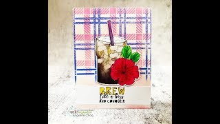 Unity Quick Tip: Plaid Background with Inks + Gina K Glitter Glitz Gel