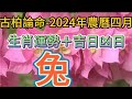 【古柏論命每月運勢+吉日凶日】2024年農曆四月(陽曆2024年5/8 ~ 6/5)生肖運勢分享 -  兔