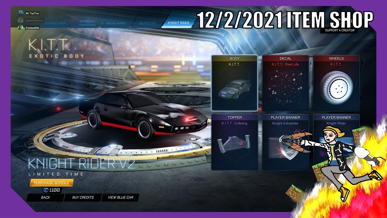Knight Rider K.I.T.T. Bundle Returns! | Rocket League Item Shop (2/12 ...
