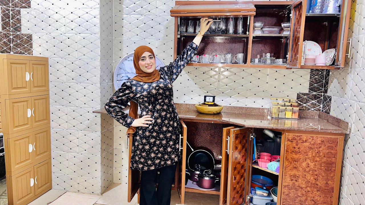 الشكل النهائى للمطبخ بعد الترتيب💃إرتحت بعد معاناه ٥ شهور🤪