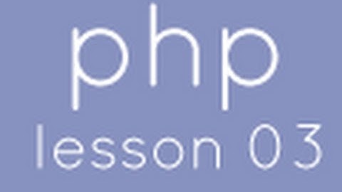 php with mysql lesson 03 variables