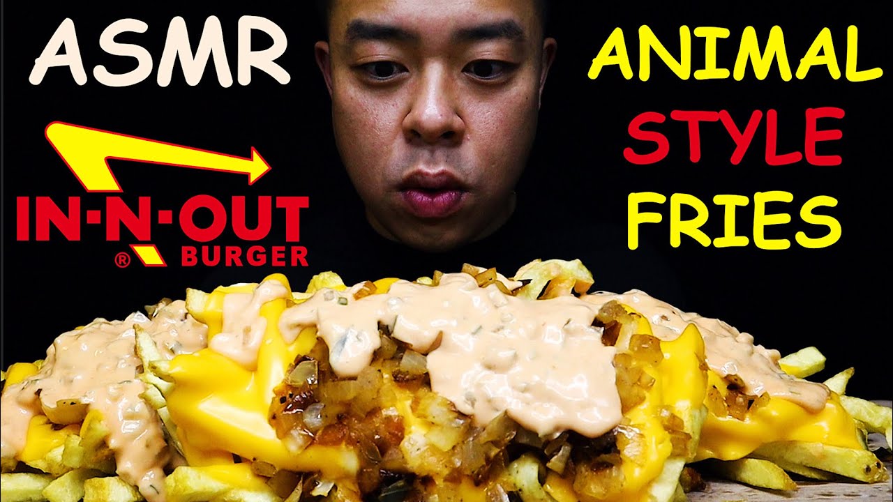 ASMR IN N OUT ANIMAL STYLE FRIES & NEAPOLITAN MILKSHAKE| ASMR_cravings