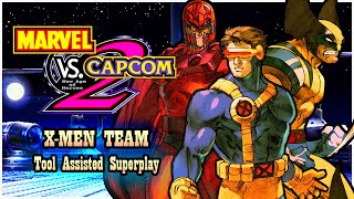 【TAS】MARVEL VS CAPCOM 2 (ARCADE \ NAOMI \ 2000)  XMEN TEAM \ CYCLOPS  \ WOLVERINE \ MAGNETO