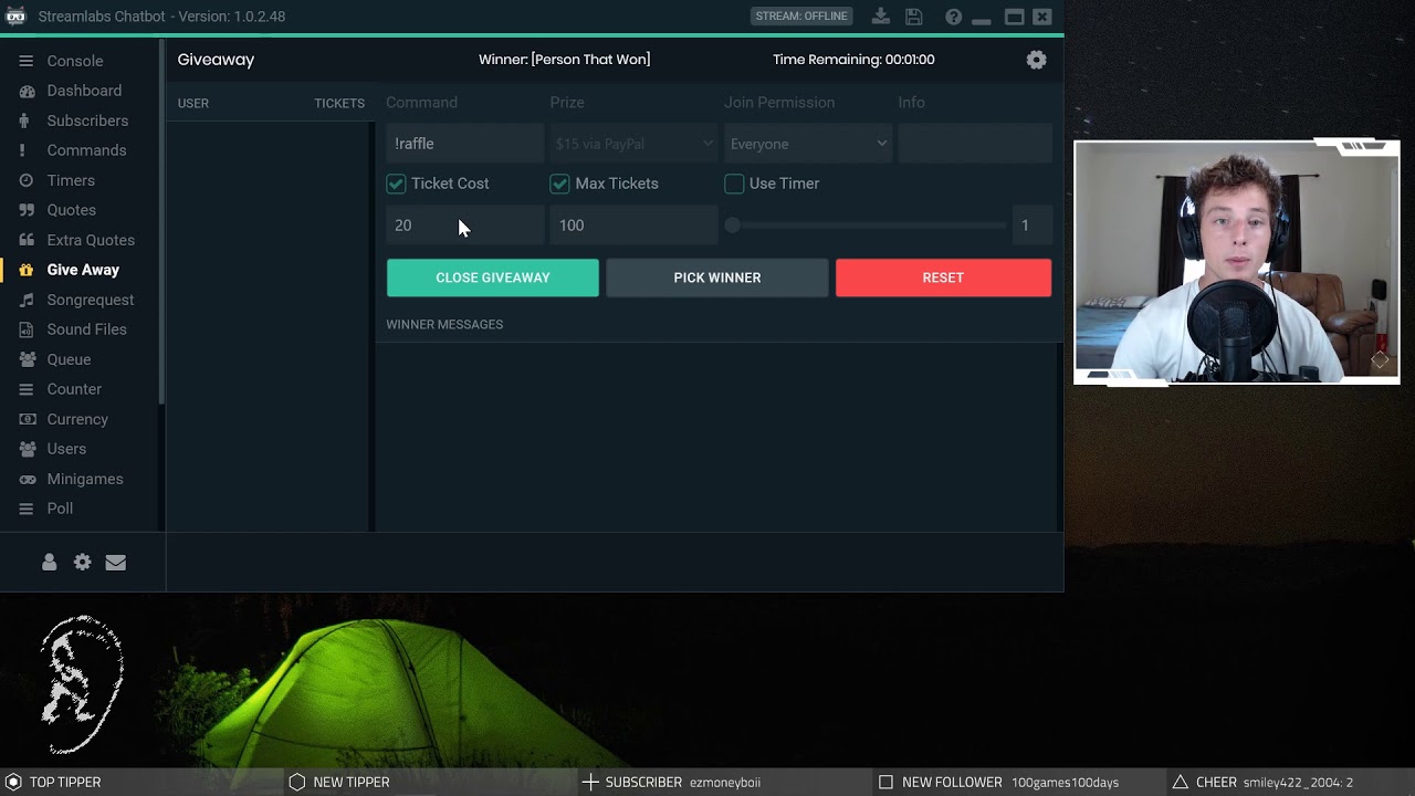 Tom's Giveaway Bot  Twitch Giveaway Bot